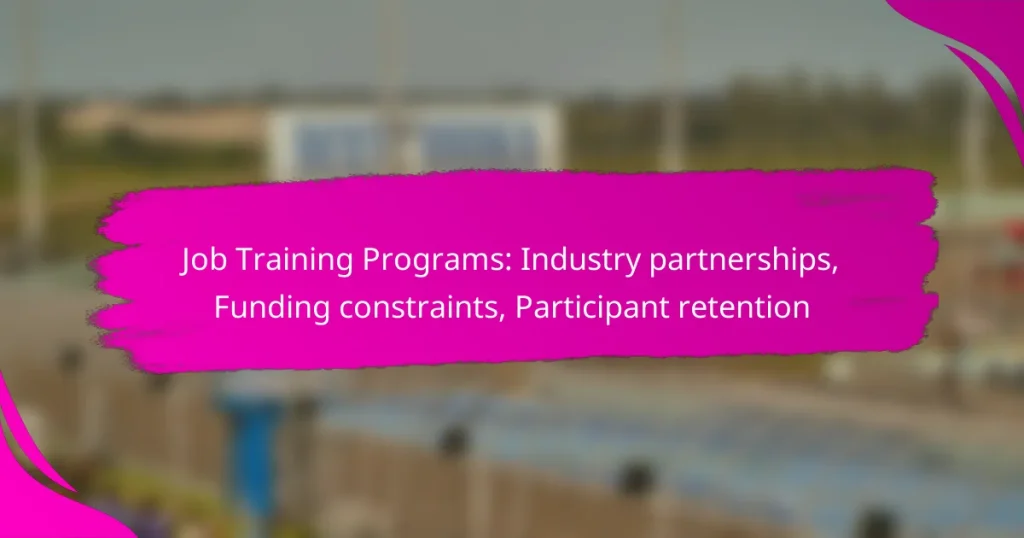 Job Training Programs: Industry partnerships, Funding constraints, Participant retention