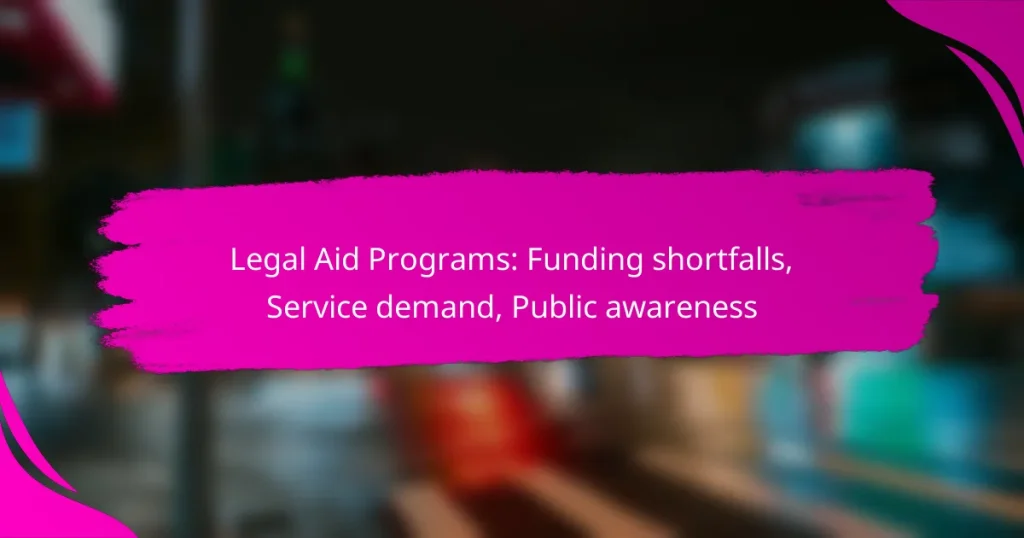 Legal Aid Programs: Funding shortfalls, Service demand, Public awareness