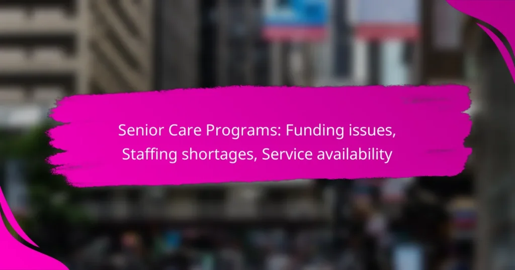 Senior Care Programs: Funding issues, Staffing shortages, Service availability