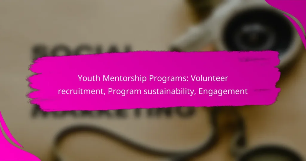 Youth Mentorship Programs: Volunteer recruitment, Program sustainability, Engagement